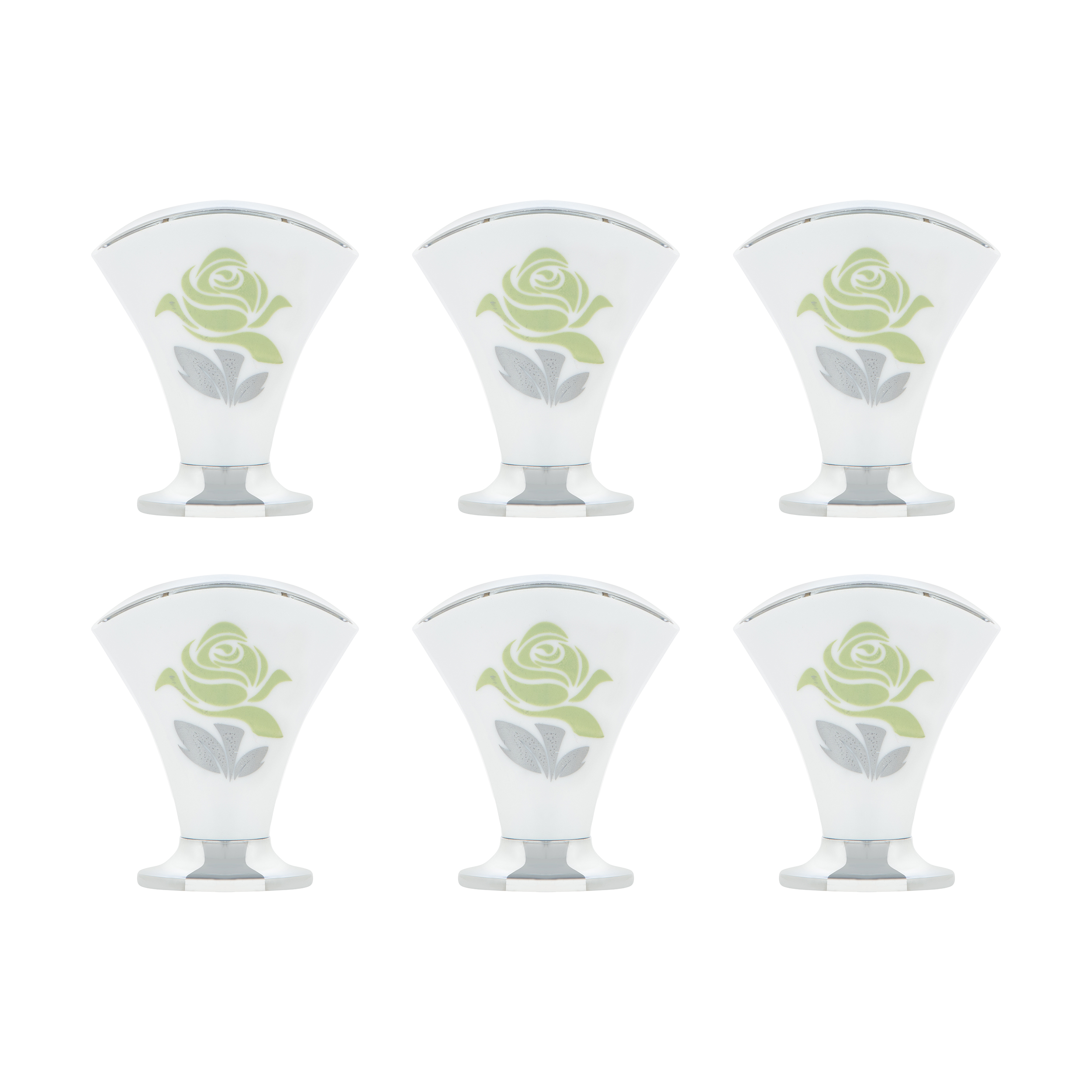 نمک پاش پیچک مدل صدف طرح رز بسته 6 عددی