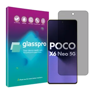 Glass Pro Resistant model privacy screen protector suitable for Xiaomi Poco X6 Neo mobile phone