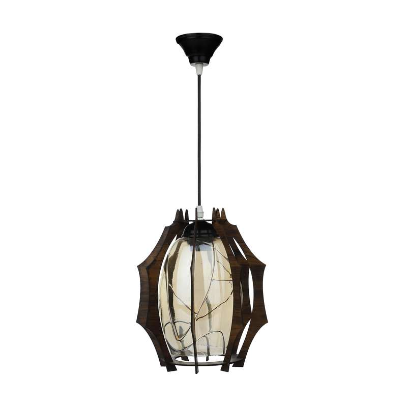 چراغ آویز مدل چوبی ستاره