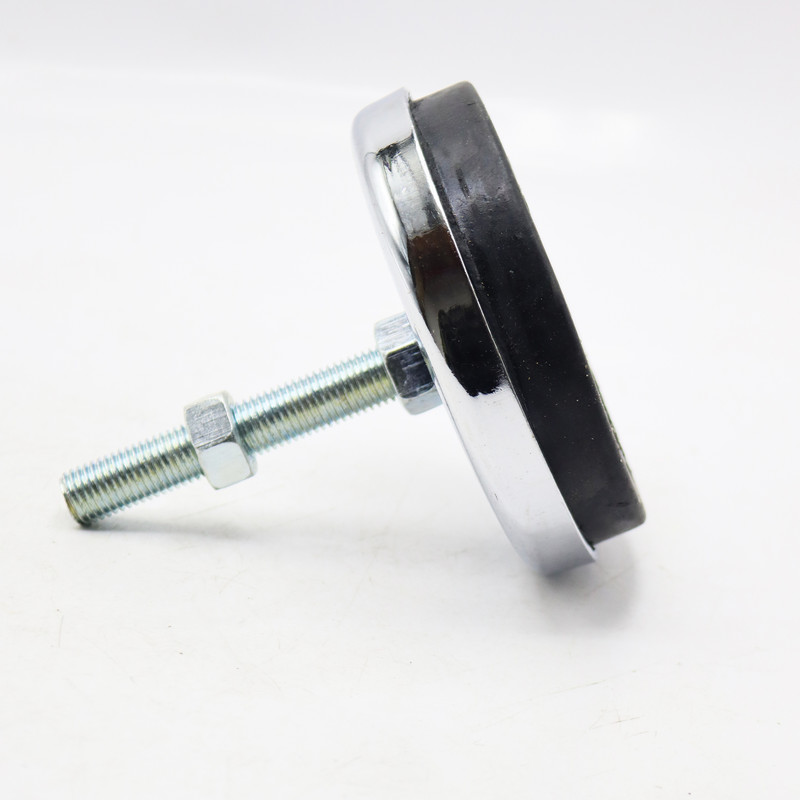 پایه ضربه گیر مدل کف لاستیکی کد YP-NIKEL CHROME-134MM/14MM