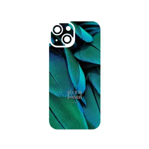 MAHOOT Green Feather Cover Sticker for Apple iPhone 15