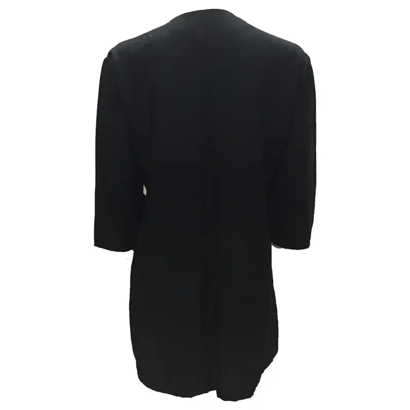 مانتو زنانه مدل بابوس نخی tm-2680 رنگ مشکی