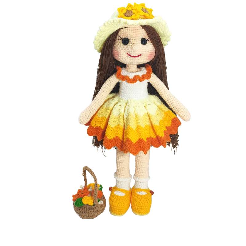 عروسک بافتنی مدل دختر پاییز کد 004