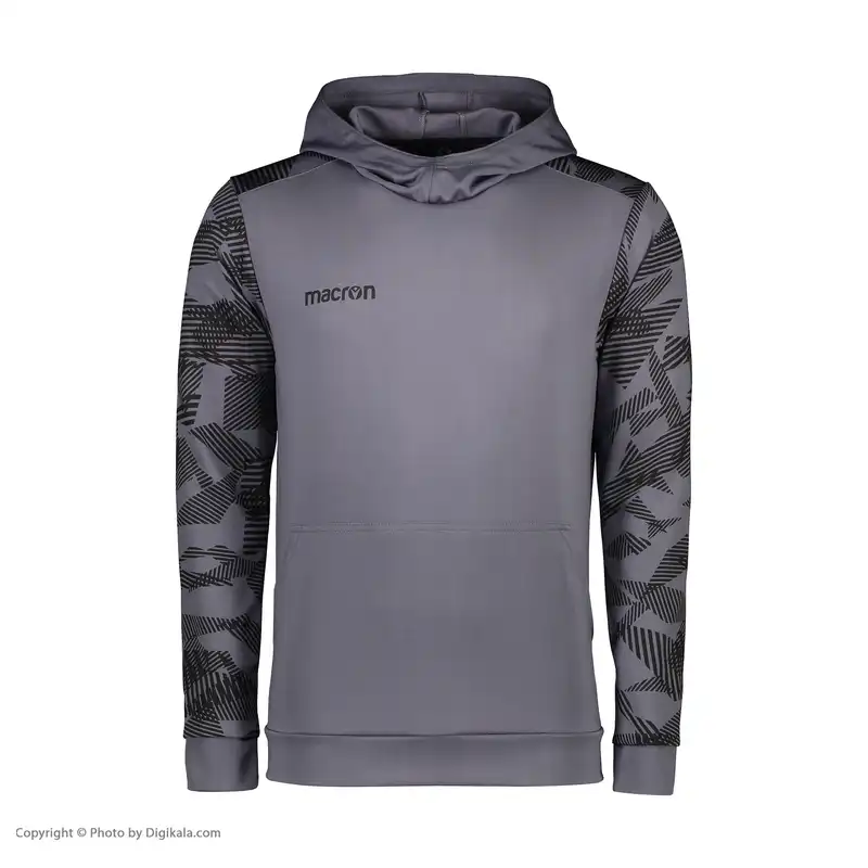 ست هودی و شلوار ورزشی مردانه مکرون مدل آشیل رنگ مدادی