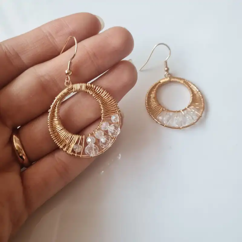 گوشواره زنانه ژوپینگ مدل دایره