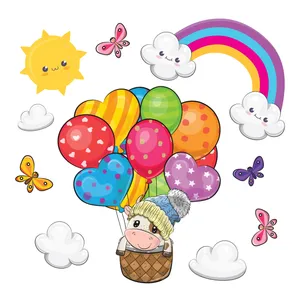 استیکر دیواری کودک تُکتم مدل بالن کد 16 مجموعه 10 عددی