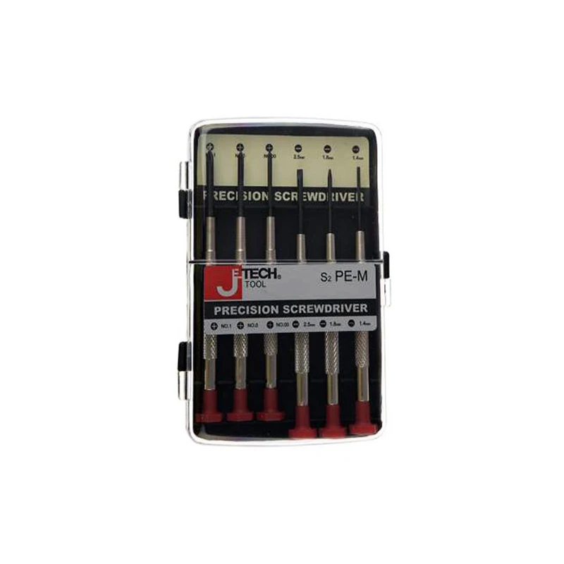 پیچ گوشتی ساعتی جتک مدل HT - S2 PE-M0040 مجموعه 6 عددی 