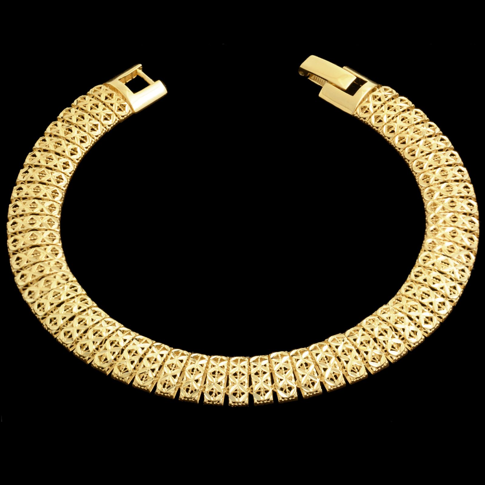 دستبند طلا 18 عیار زنانه طلای مستجابی کد 18.5 -  - 1