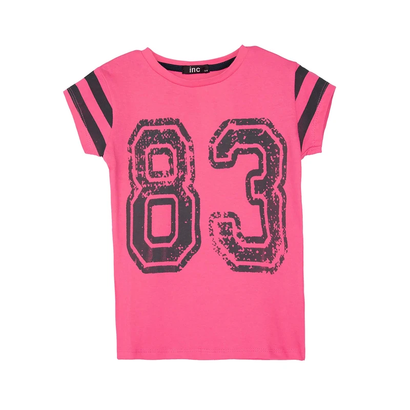 تی شرت آستین کوتاه دخترانه آی ان سی مدل 90001