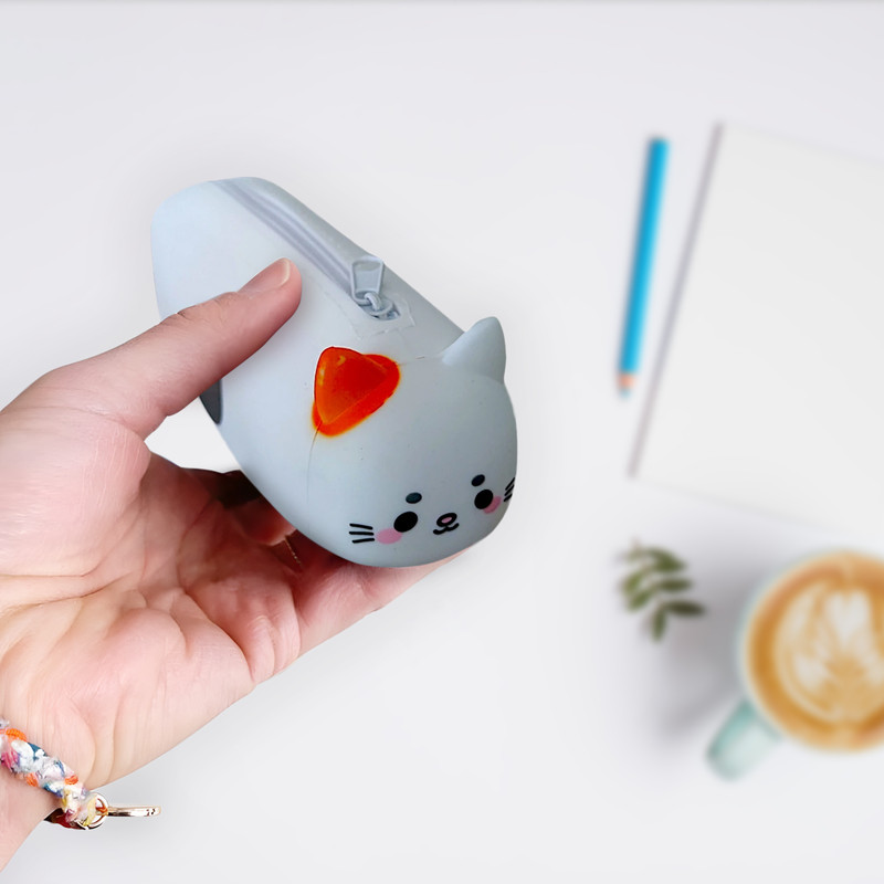 جامدادی مدل سیلیکونی گربه کد 4020