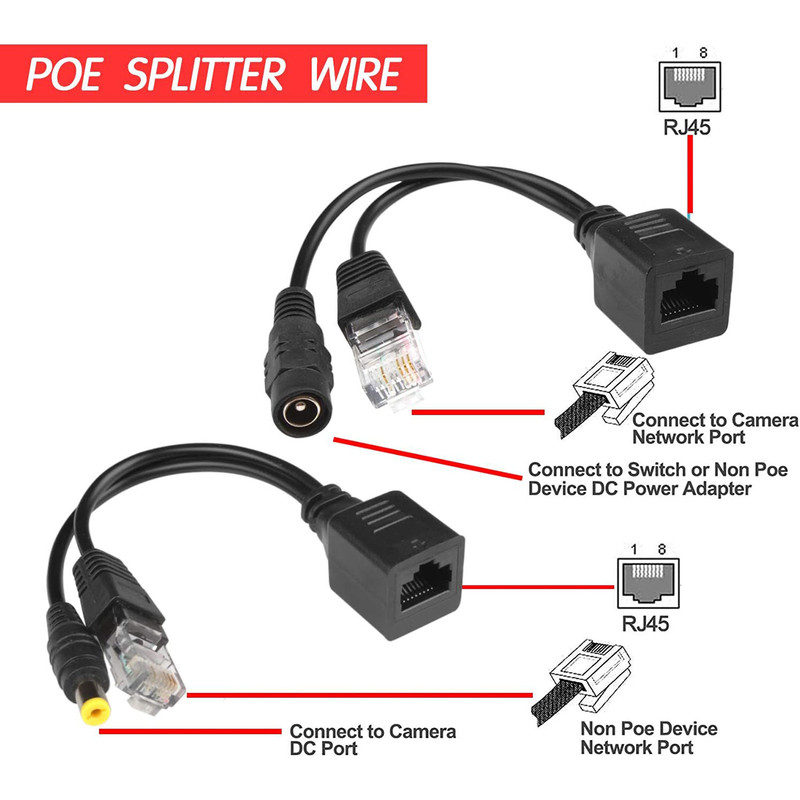 آداپتور POE مدل RJ45 بسته 6 عددی