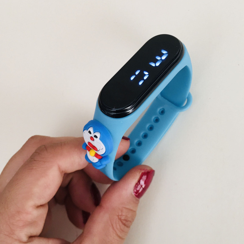 ساعت مچی دیجیتال بچگانه مدل لمسی ضد آب سیلیکونی طرح گربه لایت کد W LIGHT 44