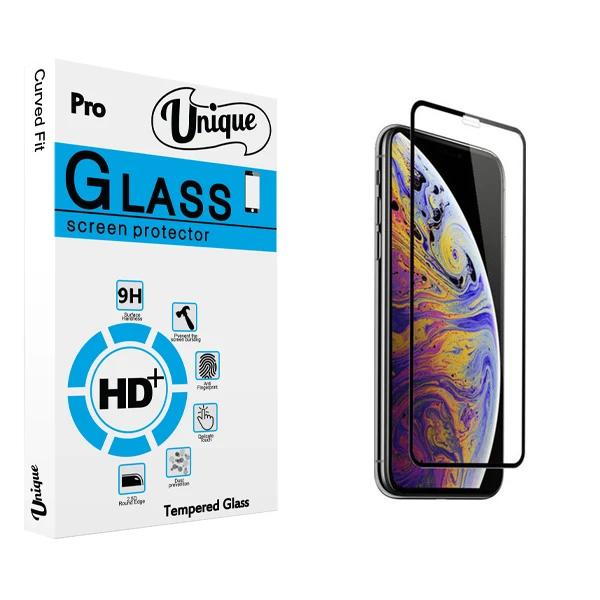 محافظ صفحه نمایش شیشه ای يونيک مدل +Clear مناسب برای گوشی موبایل اپل iPhone Xs max