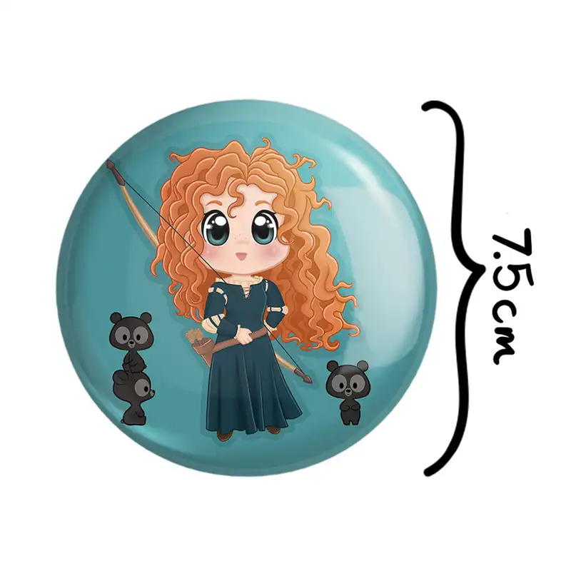 آینه جیبی خندالو طرح انیمیشن دلیر  Brave مدل تاشو کد 1673