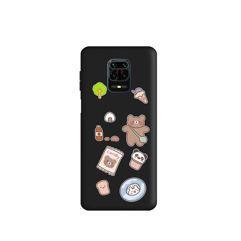 کاور طرح خرس شکلاتی کد m2809 مناسب برای گوشی موبایل شیائومی Redmi Note 9S / Redmi Note 9 Pro