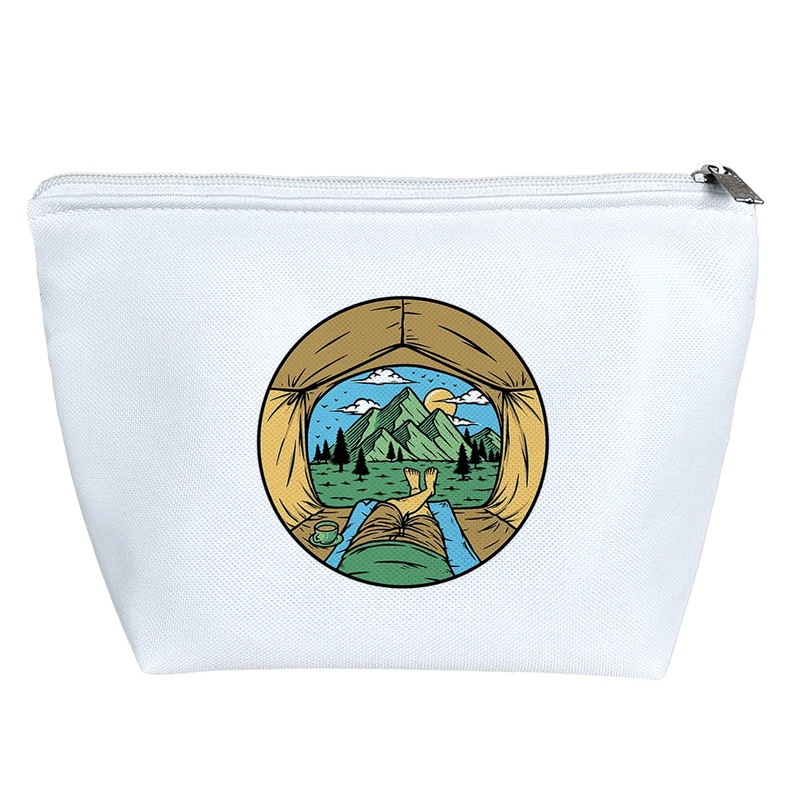 کیف لوازم آرایش دخترانه خندالو مدل کمپ در کوهستان کد 5413