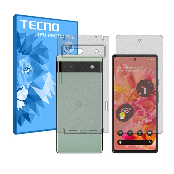 محافظ صفحه نمایش مات تکنو مدل HyMTT مناسب برای گوشی موبایل گوگل Pixel 6a به همراه محافظ پشت گوشی