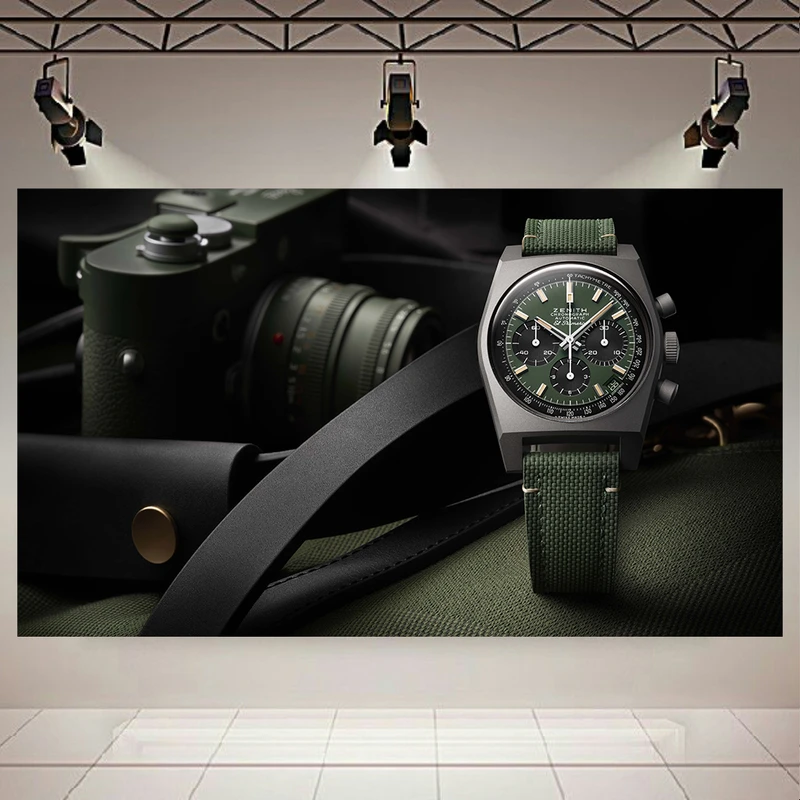 تابلو بوم طرح ساعت و دوربین مدل Zenith Luxuri Swiss کد AR1440