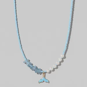 Whale bead necklace
