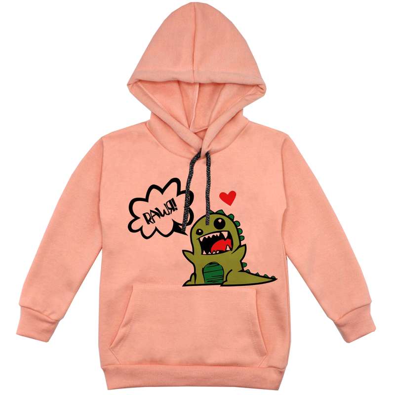 هودی پسرانه مدل هیولا F216 رنگ گلبهی