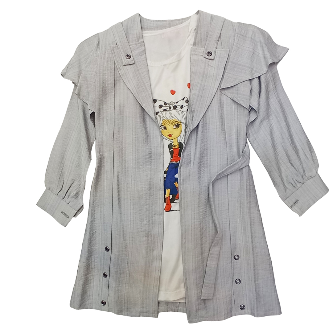 ست تاپ و مانتو دخترانه مدل 012