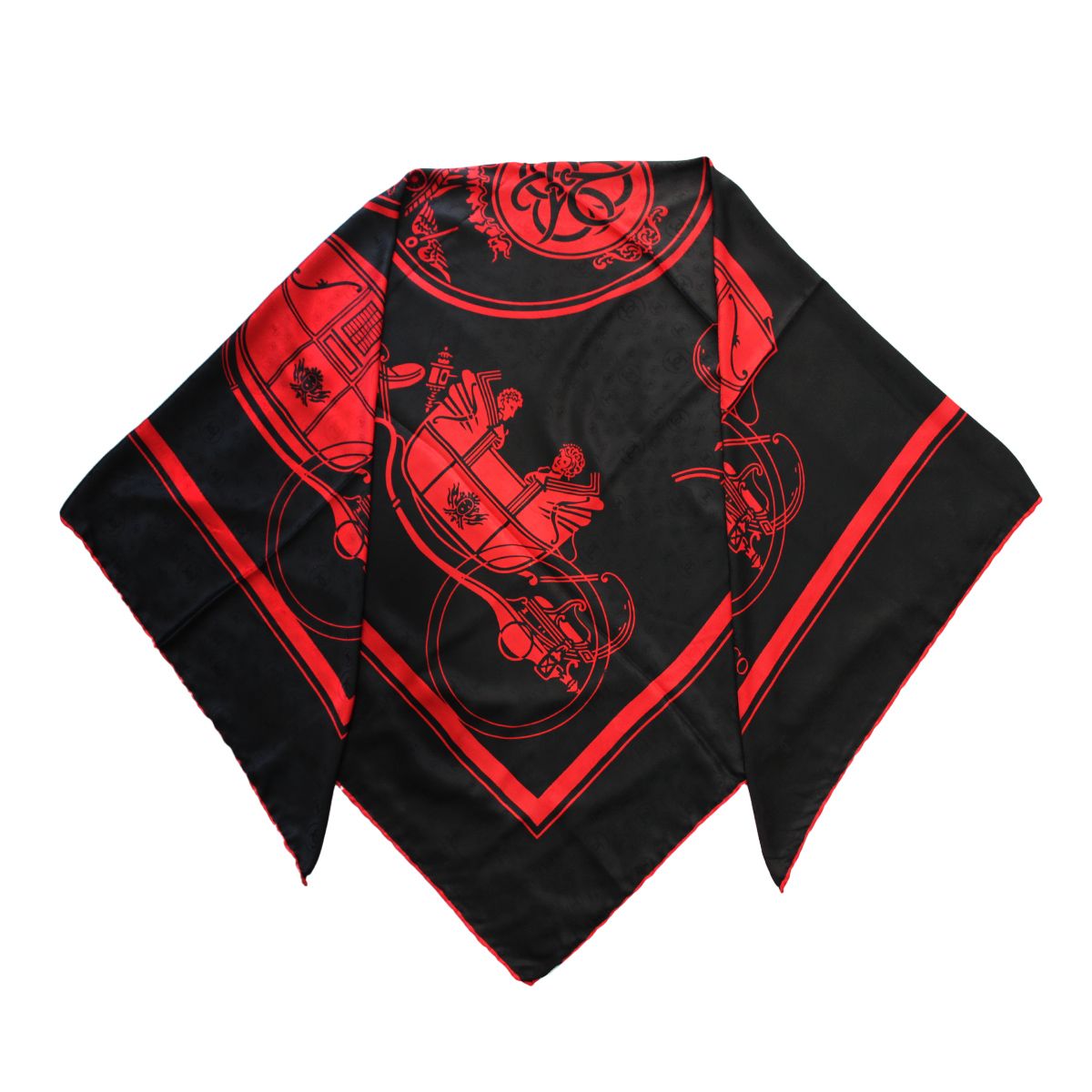 روسری زنانه کوکو طرح درشکه کد 3952 -  - 3