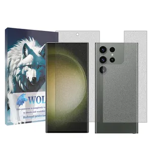 Wolf Tough model matte Screen Protector Suitable for Samsung Galaxy S23 Ultra Mobile Phone with Back Protector