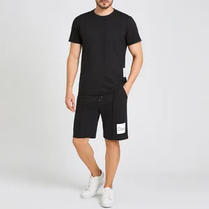 ست تی شرت و شلوارک مردانه مادر مدل 2099912 رنگ مشکی