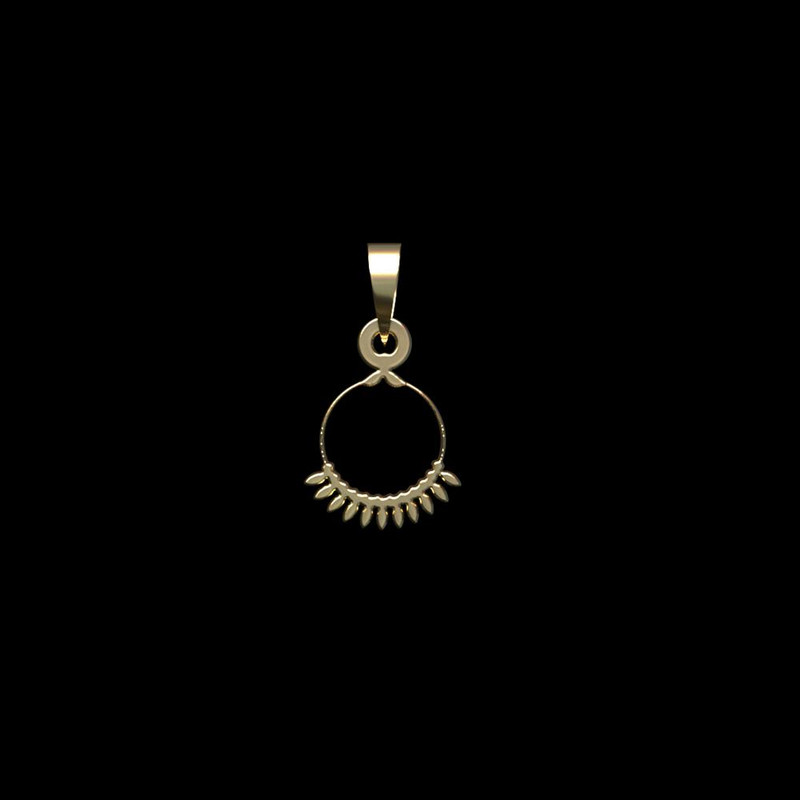 آویز گردنبند طلا 18 عیار زنانه مدوپد مدل هندسی کد PA1-14918