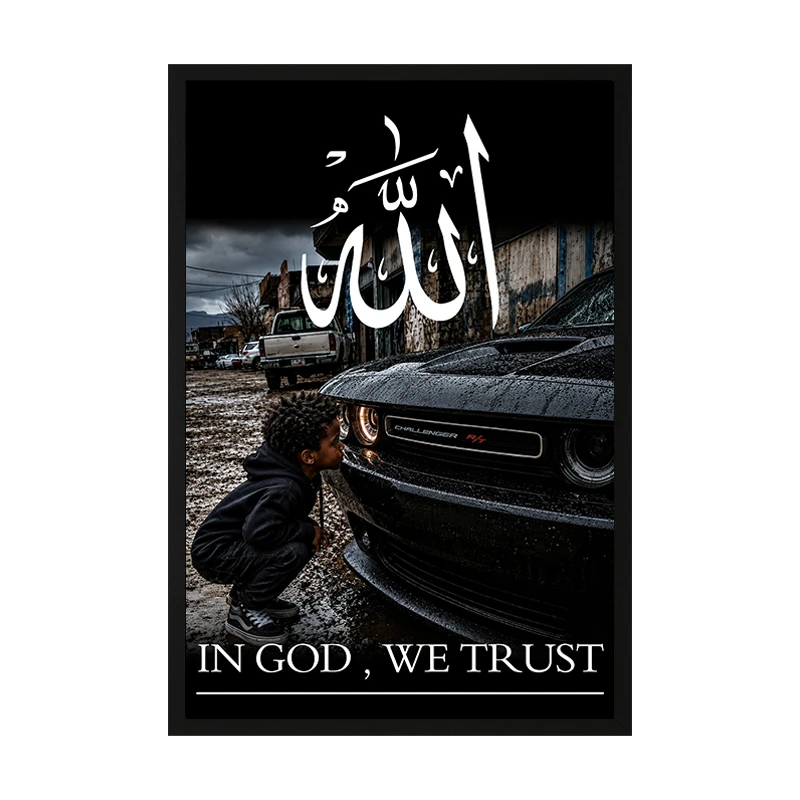 تابلو وین چیتا مدل TRUST فریم مشکی