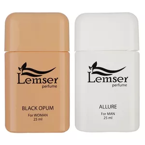 عطر جیبی لمسر مدل Allure - Black Opum حجم 25 میلی لیتر مجموعه دو عددی