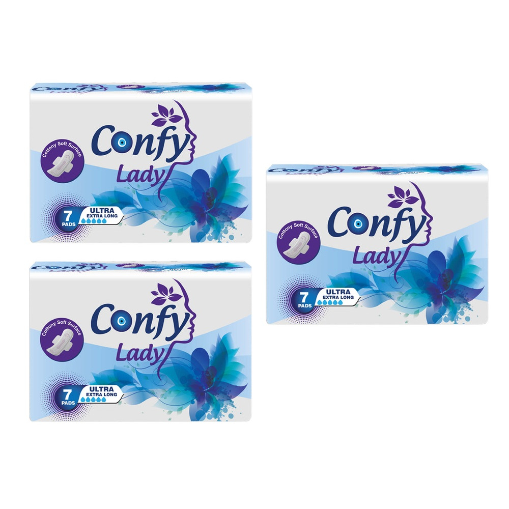 نوار بهداشتی کانفی لیدی مدل ULTRA EXTRA LONG 3 بسته 3 عددی
