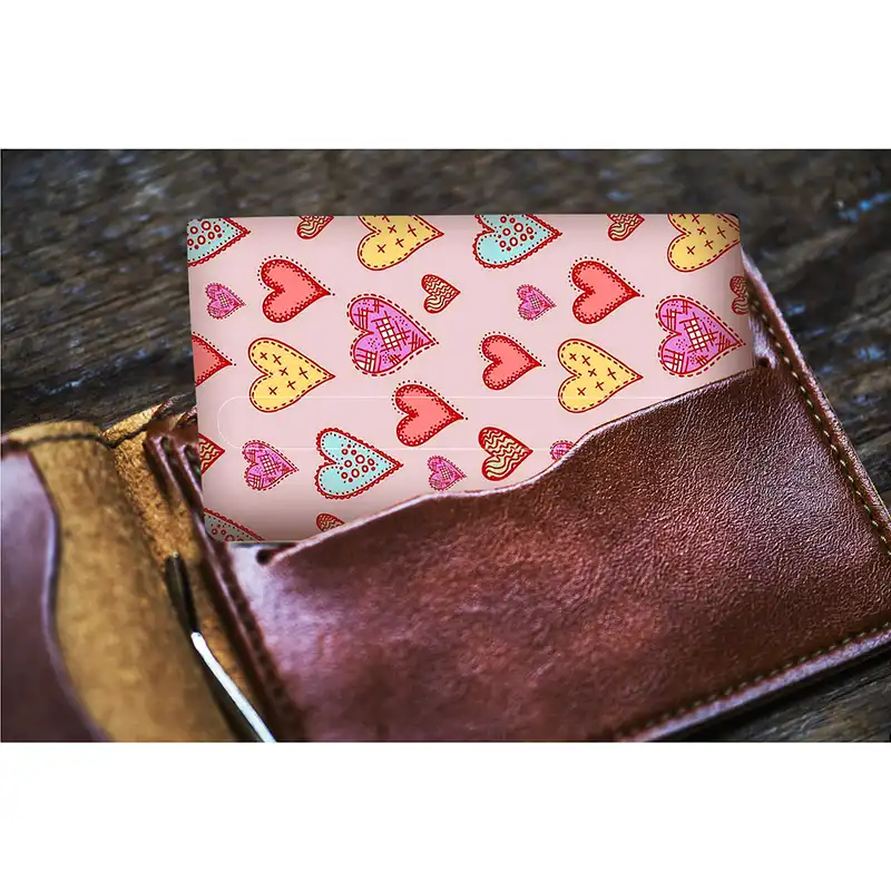 استیکر کارت پیکسل میکسل مدل قلب های صورتی کد B67