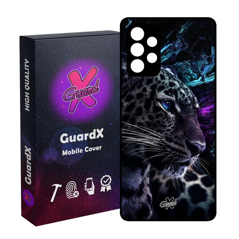 کاور گارد ایکس طرح پلنگ مدل Glass10250 مناسب برای گوشی موبایل سامسونگ Galaxy A32 4G