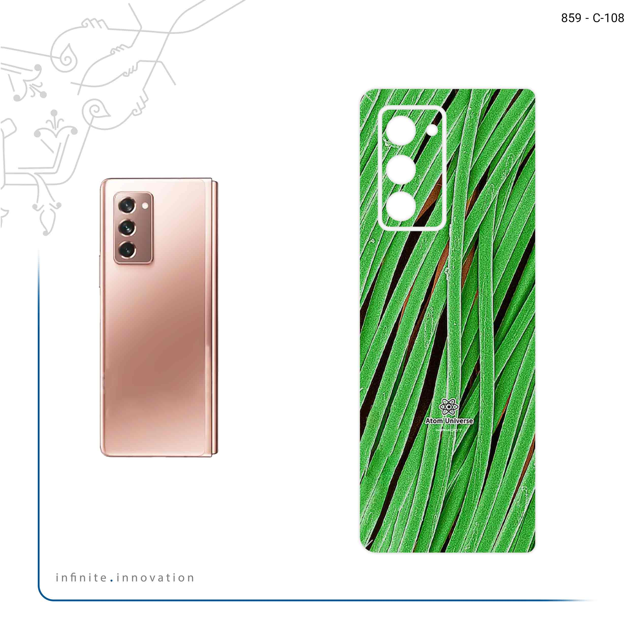 برچسب پوششی ماهوت مدل Atom Universe 5 مناسب برای گوشی موبایل سامسونگ Galaxy Z FOLD 2