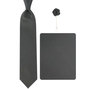      ست کراوات و دستمال جیب و گل کت مردانه جیان فرانکو روسی مدل GF-PO884-BK
