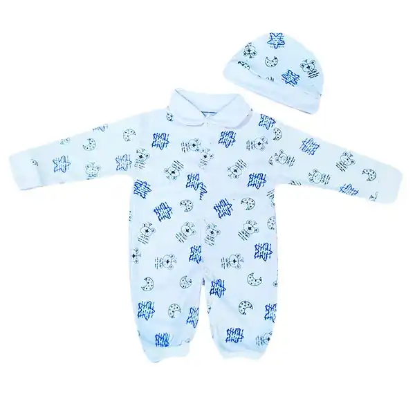 ست سرهمی و کلاه نوزادی مدل Blue Star