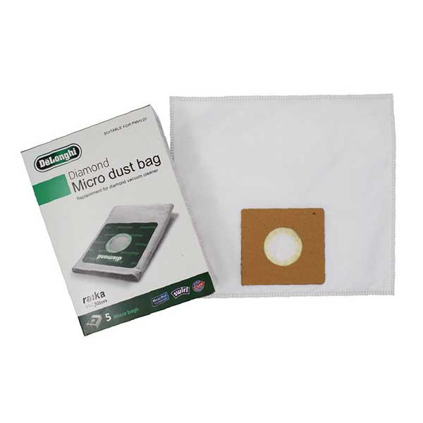 پاکت جاروبرقی دلونگی مدل Diamond Micro مناسب برای جاروبرقی دلونگی و دیاموند بسته پنج عددی