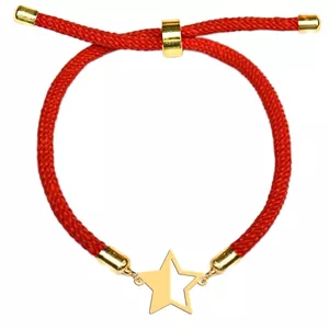 دستبند طلا 18 عیار دخترانه مدل ستاره 634