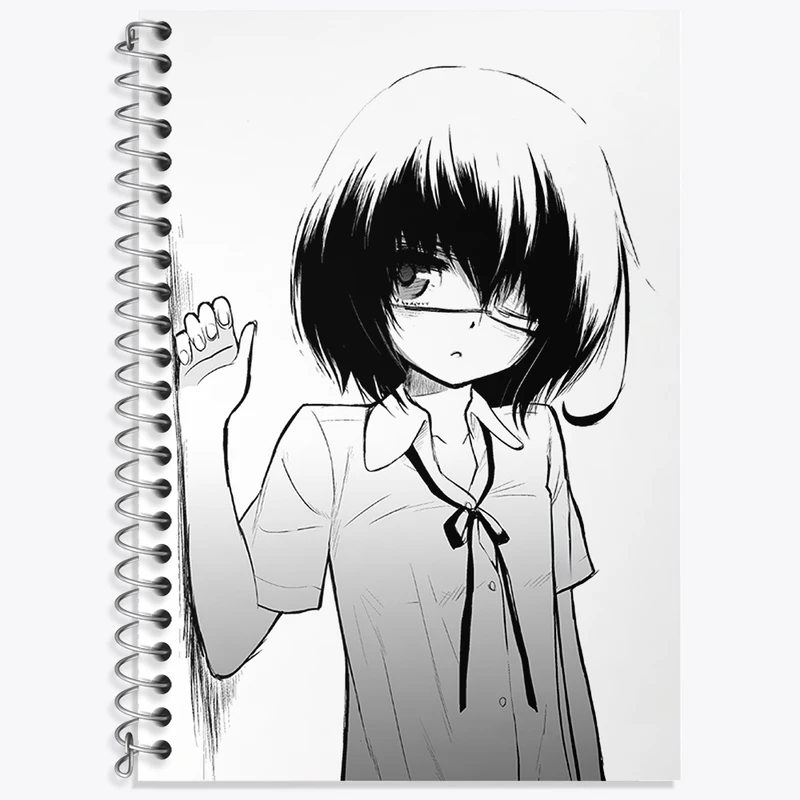 دفتر زبان 50 برگ خندالو مدل سه خط طرح میساکی می انیمه دیگری کد 32030