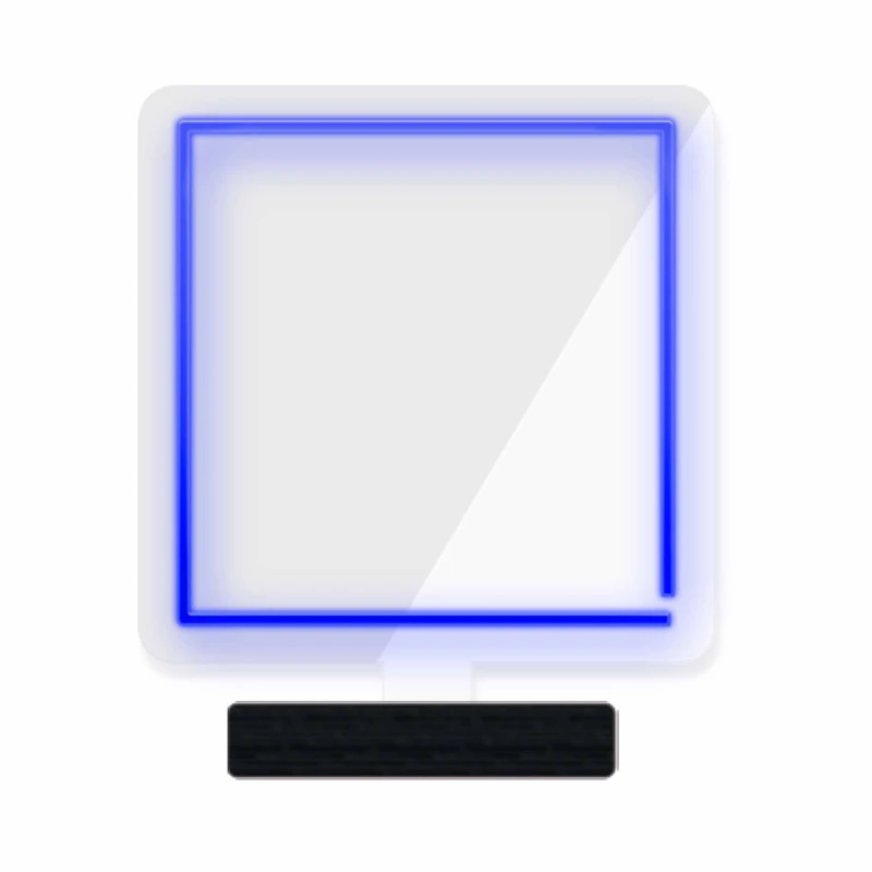 چراغ رومیزی مدل ریموت دار SQUARE-GL_BL-GLASS