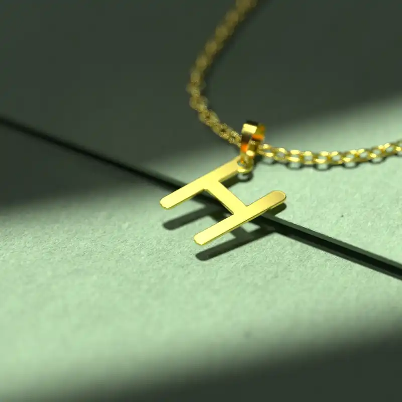 گردنبند طلا 18 عیار زنانه مدوپد مدل حرف H کد H3-1-1188