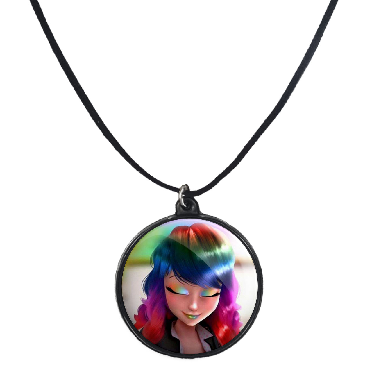 گردنبند پرمانه طرح کفشدوزکی کد pmb.2005 مدل دو طرفه