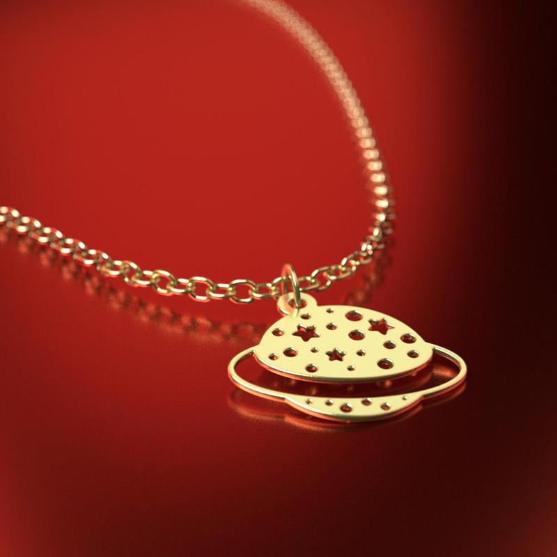 آویز ساعت طلا 18 عیار زنانه مدوپد مدل فضا کد CA14987