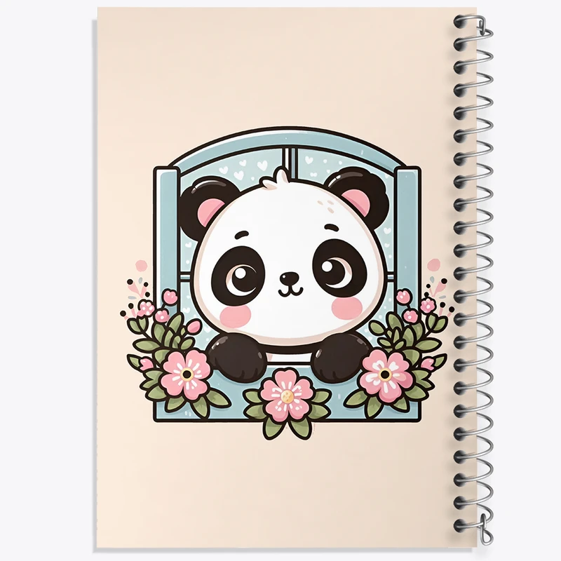 دفتر مشق 100 برگ خندالو طرح پاندای کیوت کد N5086