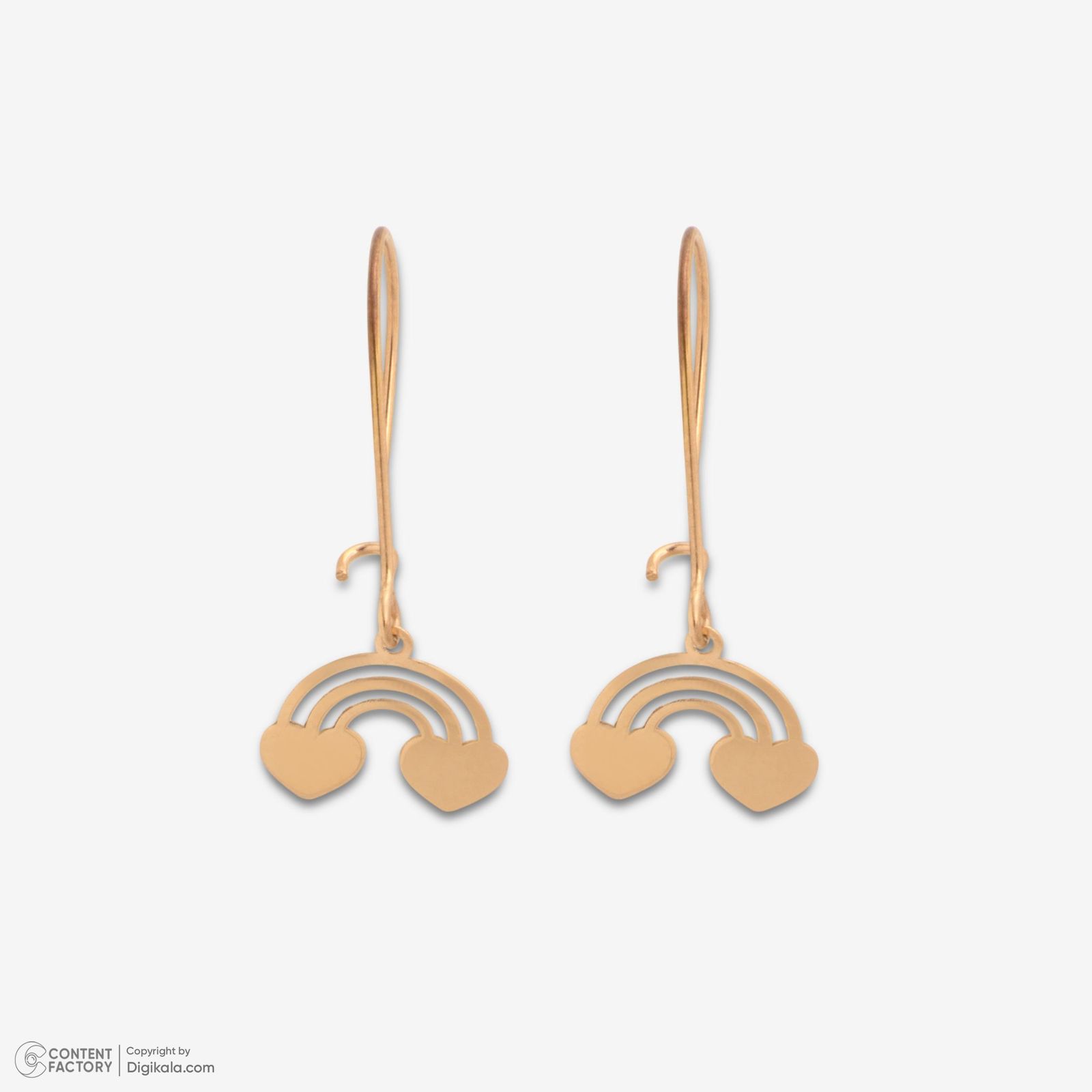 نیم ست طلا 18 عیار زنانه حافا گلد مدل قلب کد nim21 -  - 7