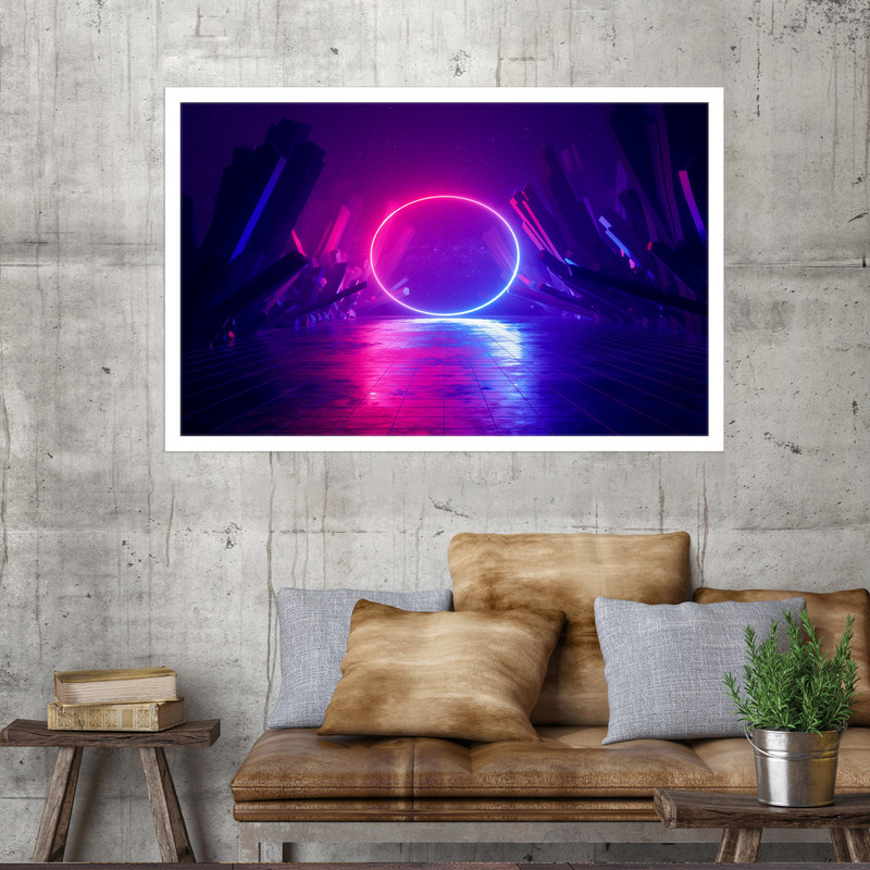 تابلو نوری بکلیت طرح حلقه علمی تخیلی مدل W-MO1729