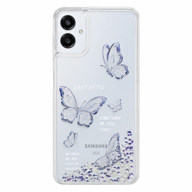 کاور کد 01 طرح پروانه آکواریومی مناسب برای گوشی موبایل سامسونگ Galaxy A06