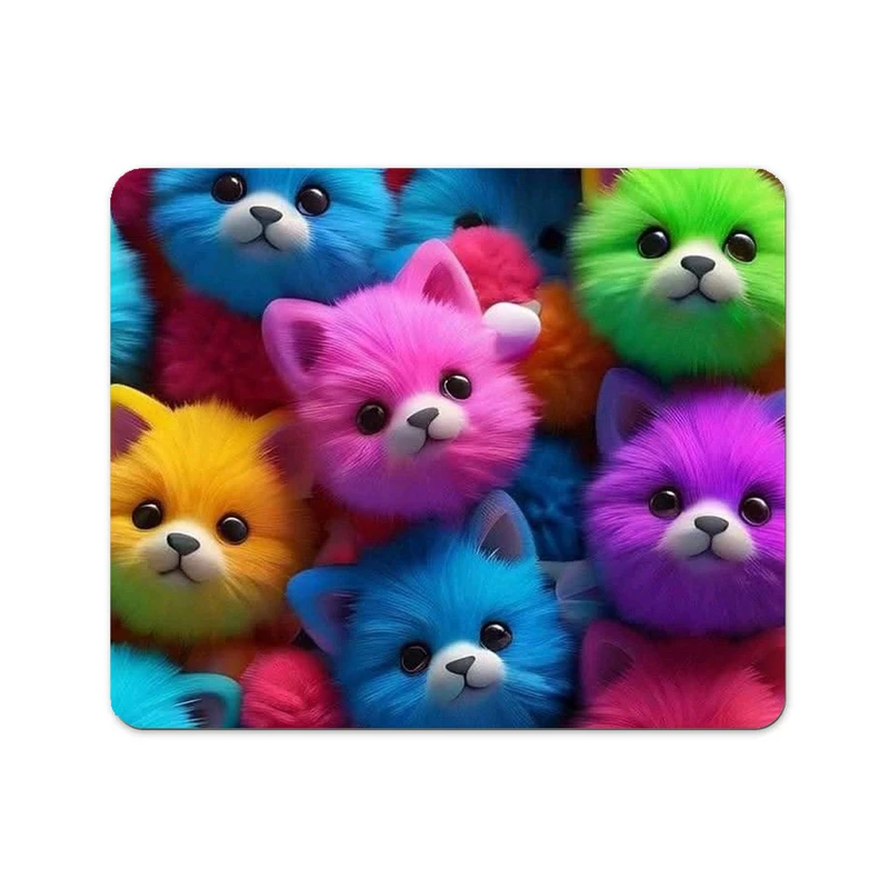 ماوس پد پاد آفرین طرح گربه های بامزه رنگی کد 942 سایز 19*24 سانتی متر