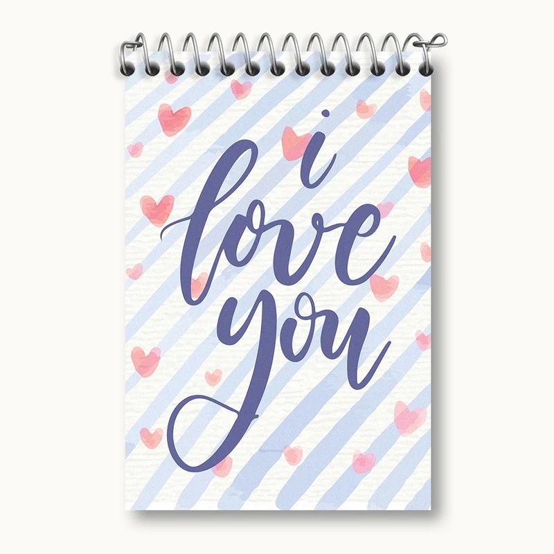 دفتر یادداشت 50 برگ خندالو مدل I Love You کد F2013